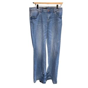 Vintage NWT Mossimo Y2K Low Rise Wide Leg Stretch Jeans Size 8 Britney Spears